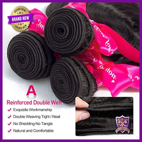 Brazilian Body Wave Human Hair Extensions 3 Bundles 16 18 20 Inches main image 6